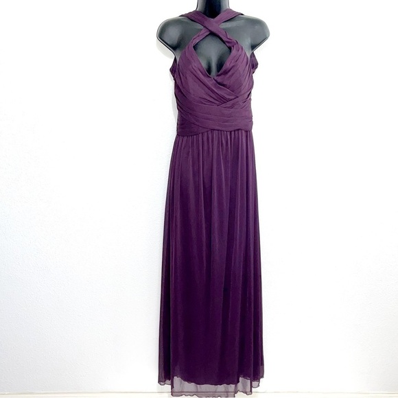 David’s Bridal Woman Plum Bridesmaids Dress Size 6 - Picture 1 of 13